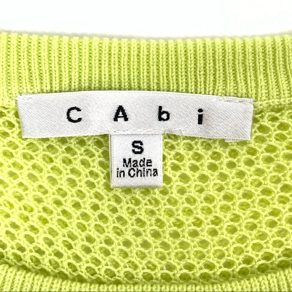 Cabi Lemon Lime Split Back Pullover S - image 8